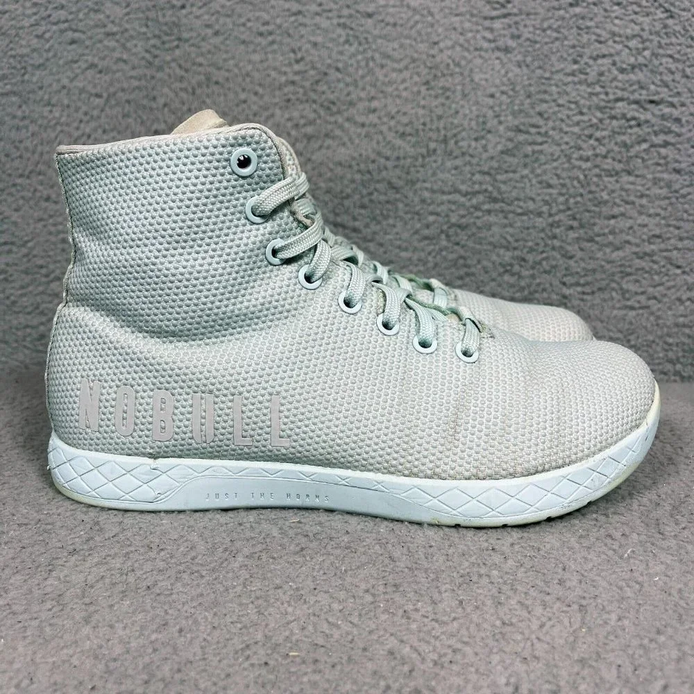 NOBULL SuperFabric Womens Size 9 High Top Trainer Sneakers Shoes Glass Blue